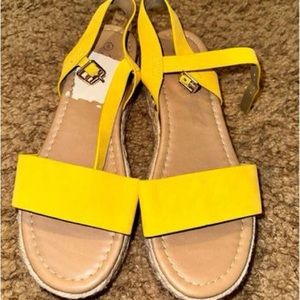 Yellow sandals